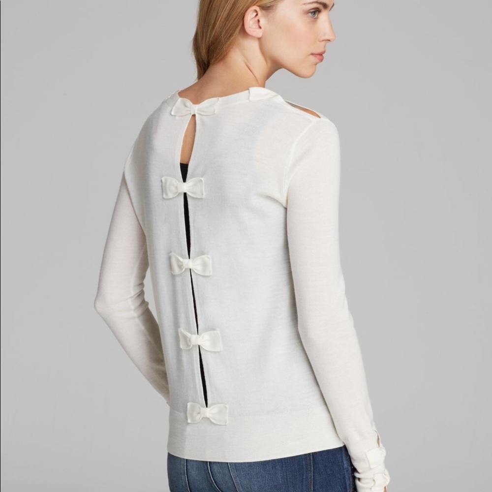 Juicy Couture ivory bow Cardigan